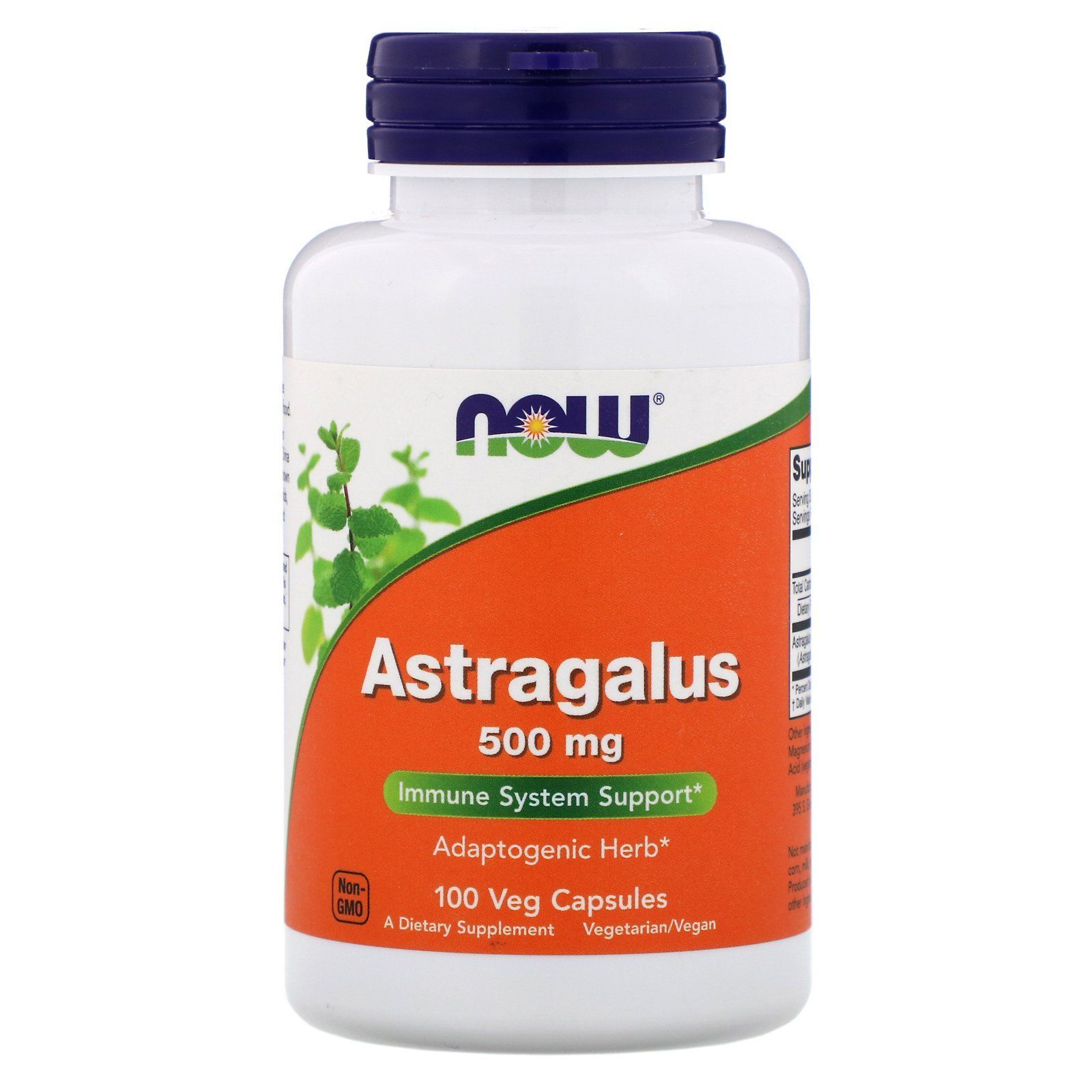 Астрагал ASTRAGALUS 500mg NOW, 100 вег.капсул 