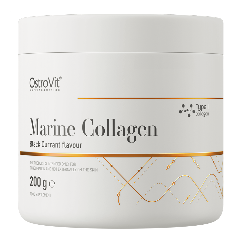 Коллаген OstroVit Marine Collagen 200 g (black currant)