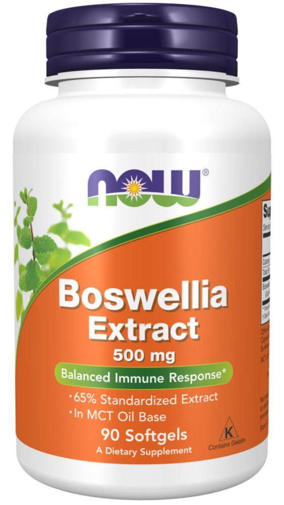 Босвеллия BOSWELLIA EXTRACT 500mg NOW, 90 капсул