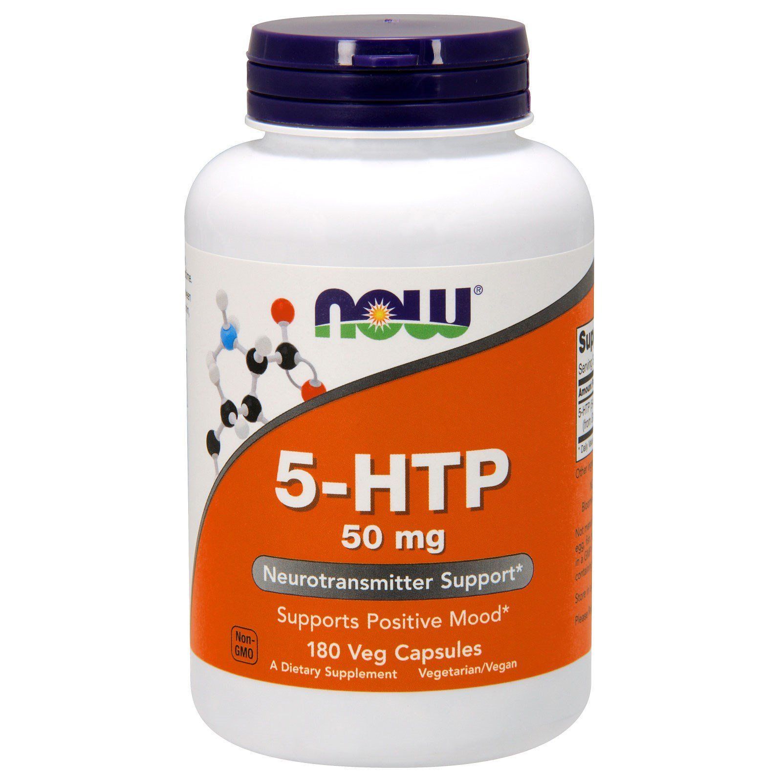 5-гидрокситриптофан 5-HTP 50mg NOW, 180 капсул