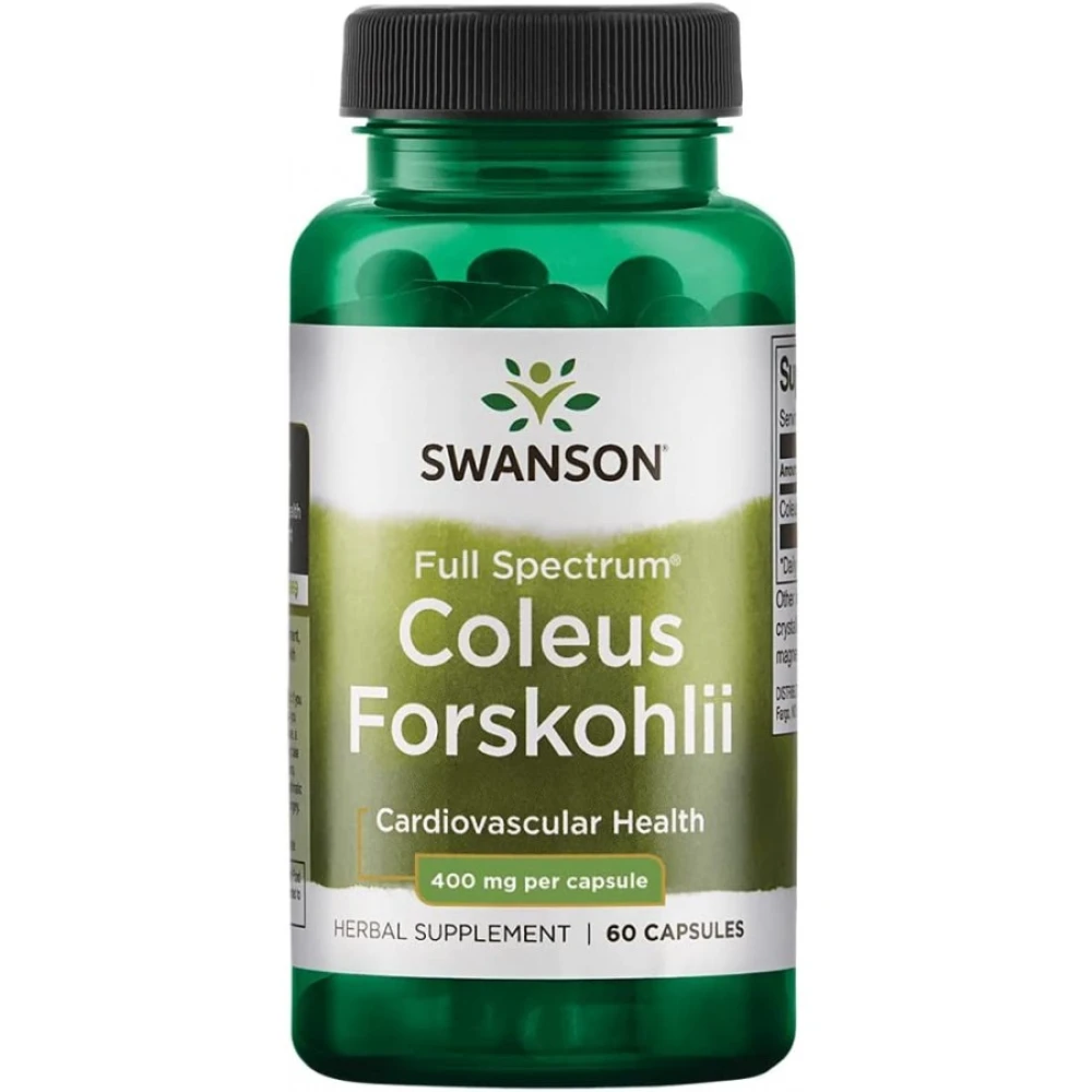 Форсколин Full Spectrum Coleus Forskohlii 400 mg SWANSON, 60 капсул