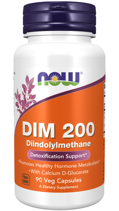 Дииндолилметан DIM 200 w/ CALCIUM D-GLUCARATE NOW, 90 веган.капс