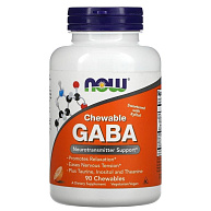 ГАМК GABA 250 mg NOW, 90 жнв.табл