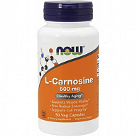 Карнозин CARNOSINE 500MG NOW, 50 капсул