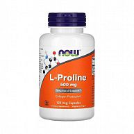 Пролин L-Proline 500 mg NOW, 120 капсул
