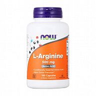 Аминокислоты L-Arginine 500мг NOW, 100 капс