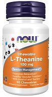 Теанин L-Theanine 100 mg NOW, 90 капсул