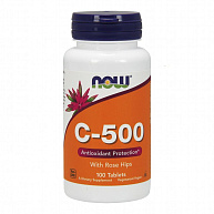 Витамин C Vitamin C-500 RH NOW, 100 таблеток