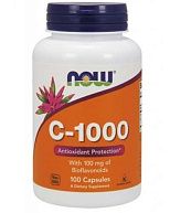 Витамин C-1000 NOW Foods, 100 веган.капс.