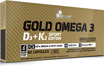 Витамины Olimp Gold Omega 3 D3+K2 Sport Edition, 60 капс