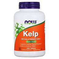 Йод KELP 150mcg NOW, 200 таб