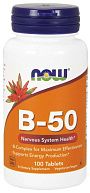 Витамин B-50 NOW Foods, 100 таб.
