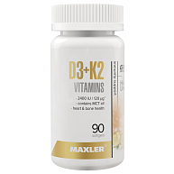 Витамин D3 + K2 Maxler, 90 капс.
