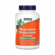 Магний MAGNESIUM BISGLYCINATE POWDER  8 OZ NOW, 227 грамм
