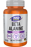 Бета-аланин BETA ALANINE 750mg NOW, 120 вег.капсул