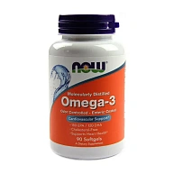 Омега OMEGA-3 ENTERIC NOW, 90 капсул