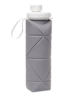 Бутылка для воды трансформер, 600 мл, серая, FitRule