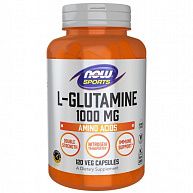 Глютамин  L-GLUTAMINE 1000 MG NOW, 120 капсул
