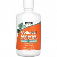 Коллоидные минералы COLLOIDAL MINERALS ORIGINAL 32oz NOW, 946 мл