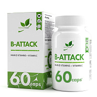 Б-Аттак / Vitamins of group B / Комплекс витаминов группы В / 60 капс.