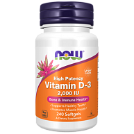 Витамин D3 2000iu NOW Foods, 240 капс.