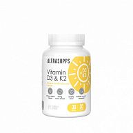 Витамин Д3+К2 ULTRASUPPS, 30 капс.