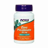 Цинк ZINC PICOLINATE 50мг NOW Foods, 30 веган.капс.