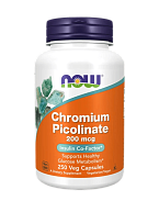 Хром Chromium Picolinate 200мкг NOW, 250 веган.капс