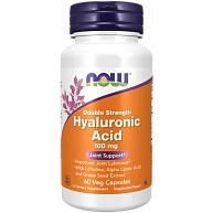 Гиалуроновая  кислота Hyaluronic Acid 100Mg 2X Plus NOW, 60 вег.капсул