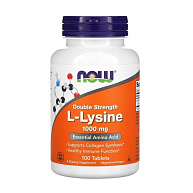 Лизин L-Lysine 1000мг NOW, 100 таблеток