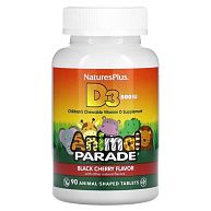 Витамины Animal Parade D3 500 IU, NaturesPlus, 90 жев.табл