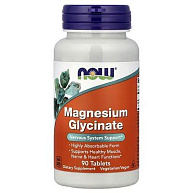 Магний MAGNESIUM GLYCINATE NOW, 90 таблеток