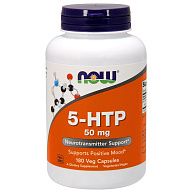 5-гидрокситриптофан 5-HTP 50mg NOW, 180 капсул