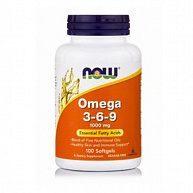 Омега OMEGA 3-6-9 1000MG NOW, 100 капсул
