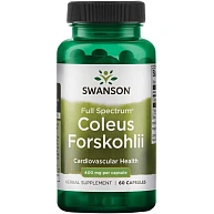 Форсколин Full Spectrum Coleus Forskohlii 400 mg SWANSON, 60 капсул