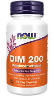 Дииндолилметан DIM 200 w/ CALCIUM D-GLUCARATE NOW, 90 веган.капс