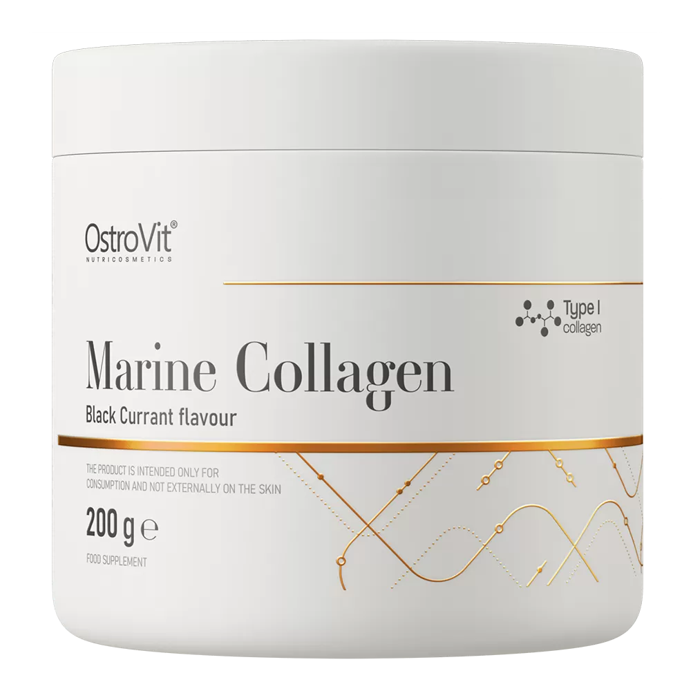Коллаген OstroVit Marine Collagen 200 g (black currant)