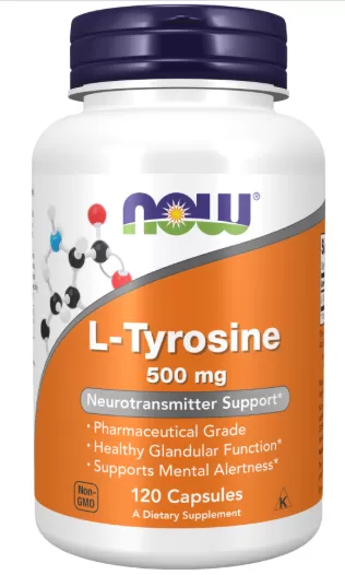 Тирозин TYROSINE 500мг NOW, 120 капсул