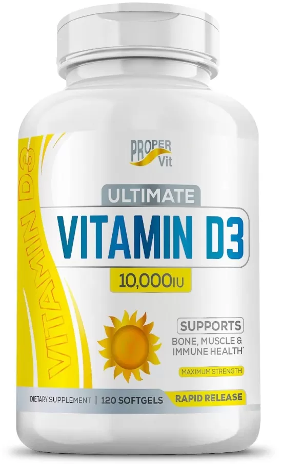 Купить витамины и минералы Витамин D3 10000 IU, Proper Vit (240 капсулы ...